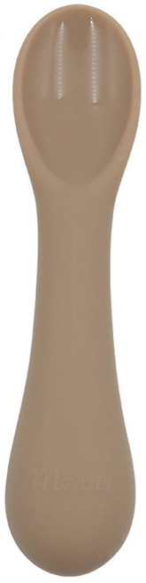 모두아이 유아용 실리콘 이유식 조랭이 스푼, 샌드베이지, 1개