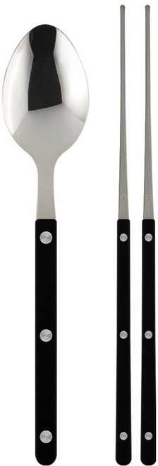 메종오브제 시에르 파르베 수저 1인세트, 블랙, 숟가락 + 젓가락, 1세트