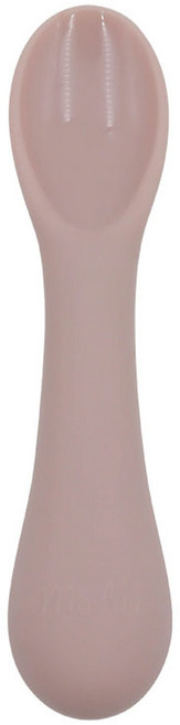 모두아이 유아용 실리콘 이유식 조랭이 스푼, 소프트핑크, 1개