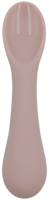 모두아이 유아용 실리콘 이유식 조랭이 스푼, 소프트핑크, 1개 - 쿠팡