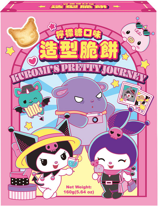 AMANDIER 雅蒙蒂 Kuromi造型脆餅盒 檸檬糖口味, 160g, 1個