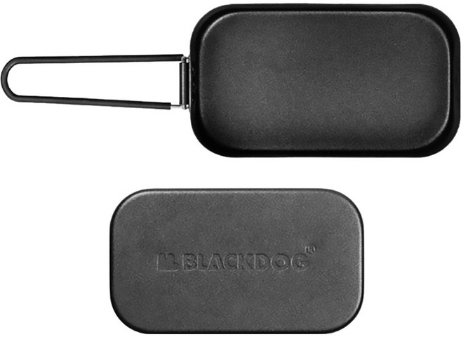 BLACK DOG 黑狗 煮飯神器/鋁製飯盒/便當盒, 夜幕黑, 1個