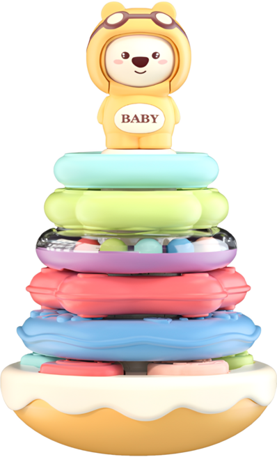 PLAYFUL TOYS 頑玩具 小熊疊疊樂不倒翁, 混和顏色, 1套