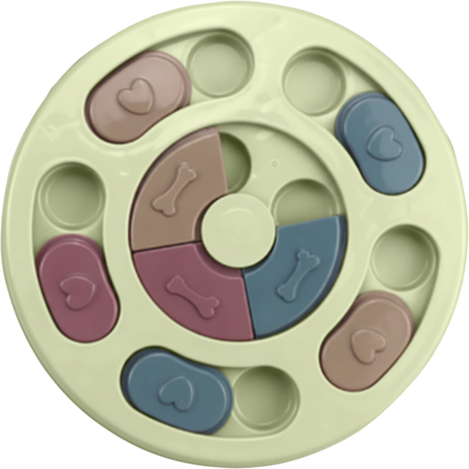 高精寵物 寵物慢食碗, 綠色, 1個