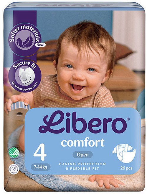 Libero 麗貝樂 嬰兒紙尿褲 Comfort 4號 7~14kg, 26個, 第4階段