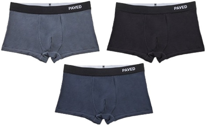 페이브드 남성용 텐셀 심리스 드로즈 팬티 3종 세트