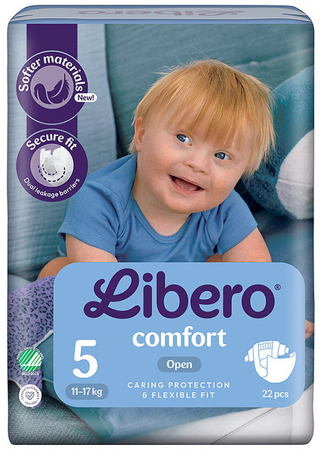 Libero 麗貝樂 嬰兒紙尿褲 Comfort L 11~17kg, 22個, 第5階段