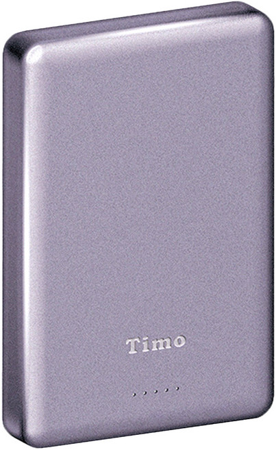 Timo 超薄三合一磁吸電源 10000mAh Type-C 1個, 淡紫色, HQ-PW002