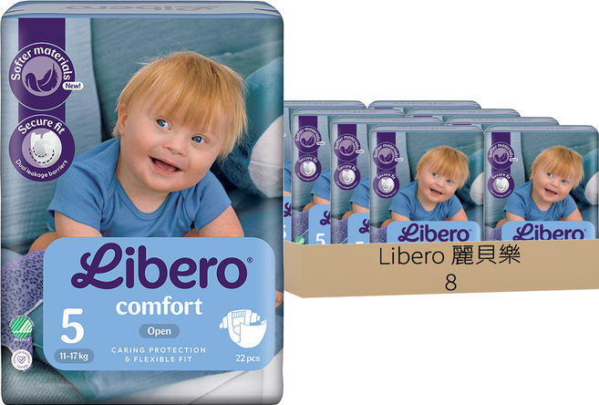 Libero 麗貝樂 嬰兒紙尿褲 Comfort L 11~17kg, 176個, 第5階段