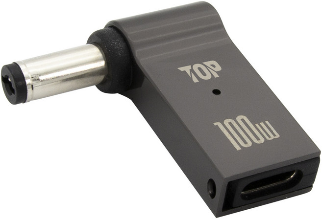 에이치디탑 USB C타입 DC 변환 100W 노트북 충전 젠더 5.5 x 2.1 mm, 1개