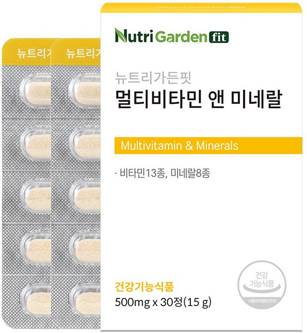 뉴트리가든핏 멀티비타민 앤 미네랄 15g, 1개, 30정