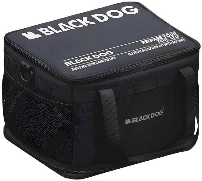 BLACK DOG 黑狗 集野 戰術收納包/露營裝備收納袋/工具包/整理箱 15L, 夜幕黑, 1個, 6層