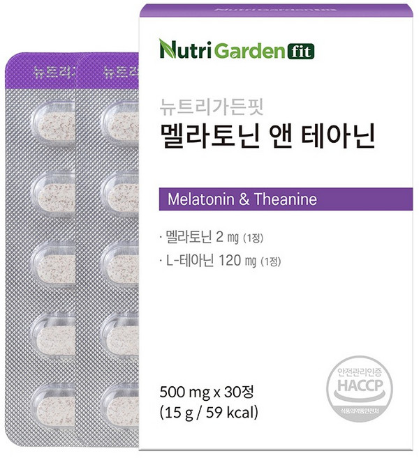 뉴트리가든핏 멜라토닌 앤 테아닌 15g, 1개, 30정