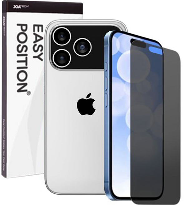 EASY POSITION 防窺 低反射 防指紋 霧面 螢幕保護貼 2入 + 貼膜工具組, 1套