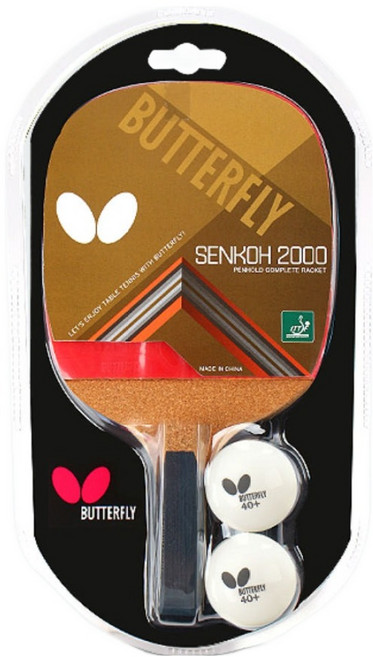 BUTTERFLY 直拍桌球拍組, 1套