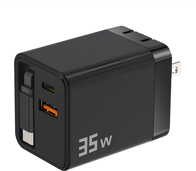 UTA 摺疊電源供應器 IC15, 黑色, 1個