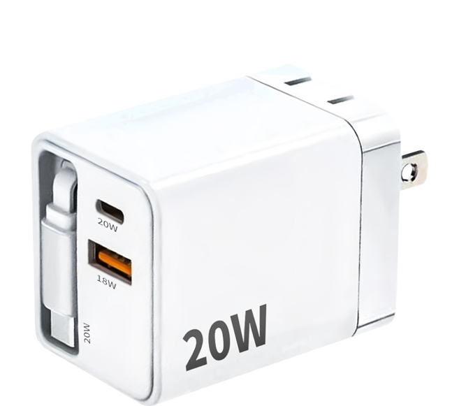 UTA 摺疊電源供應器 PD-12, 白色, 1個