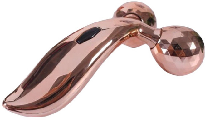 블루무역 V라인 페이스 마사지 롤러, 1개, 로즈골드