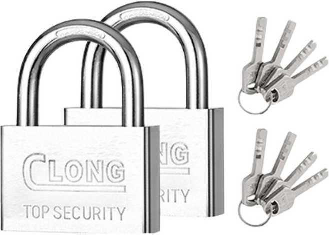 OON 안전 열쇠 자물쇠 30mm 2p + 열쇠 8p, 1세트