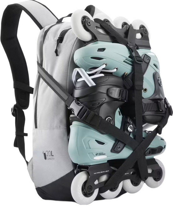oxelo 인라인 백팩 20L BP100 8640240, 라이트 그레이, 1개