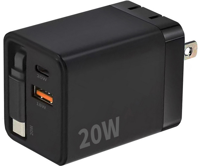 UTA 摺疊電源供應器 PD-12, 黑色, 1個