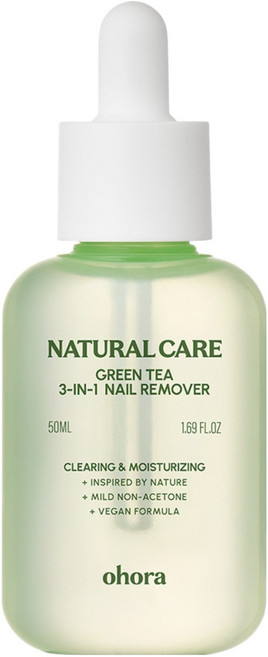 오호라 내추럴케어 그린티 3 in 1 네일리무버, 1개, 50ml