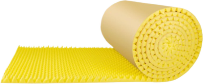 Delirium 阻燃壁掛式 臥室 錄音室 隔音 防音 吸音材料 高密度一體成型泡棉 100 x 1000 x 2 cm, 黃色, 1個