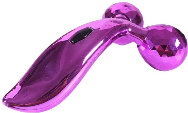 블루무역 V라인 페이스 마사지 롤러, 1개, 퍼플