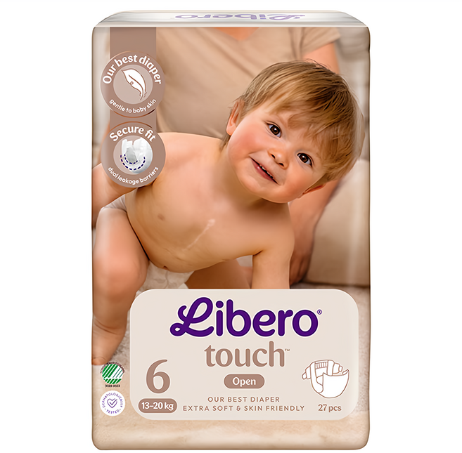 Libero 麗貝樂 touch 嬰兒紙尿褲 XL 13~20kg 27片, 1套, 第6階段