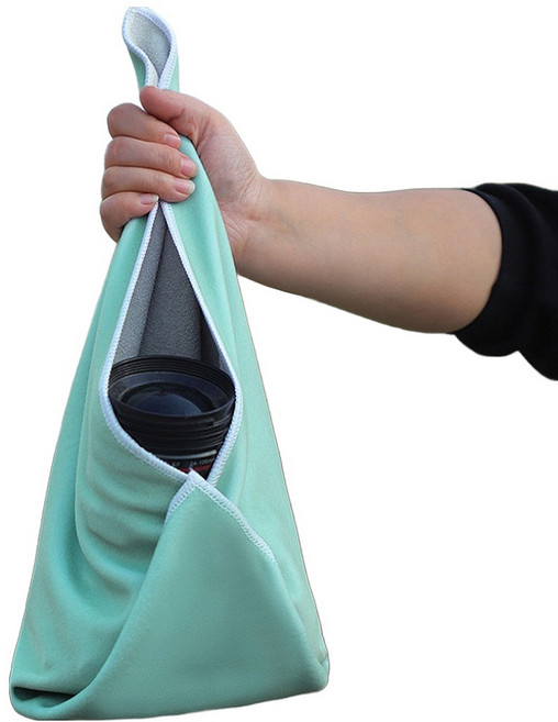 아임소리 카레라 렌즈 보호 이너가방 55 x 55 cm, 녹색, 1개
