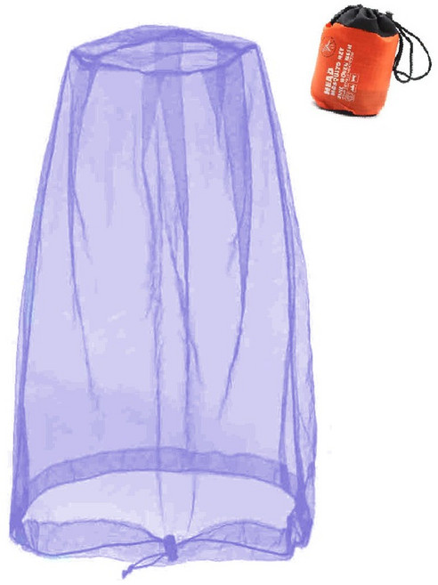 모노로지스 다용도 모기장형 벌초 양봉 방충모자 퍼플 + 수납백 세트, 1세트