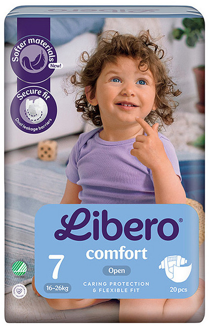 Libero 麗貝樂 嬰兒紙尿褲 Comfort 7號 16-26kg, 20片, 第7階段