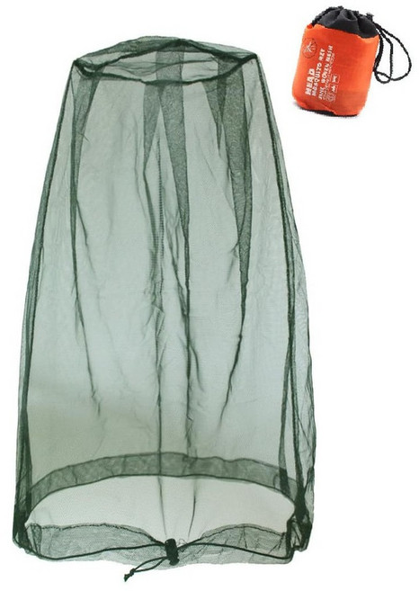 모노로지스 다용도 모기장형 벌초 양봉 방충모자 밀리터리 + 수납백 세트, 1세트