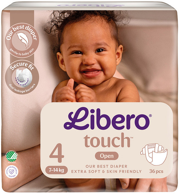 Libero 麗貝樂 嬰兒紙尿褲 touch 7~14kg, 36個, 第4階段