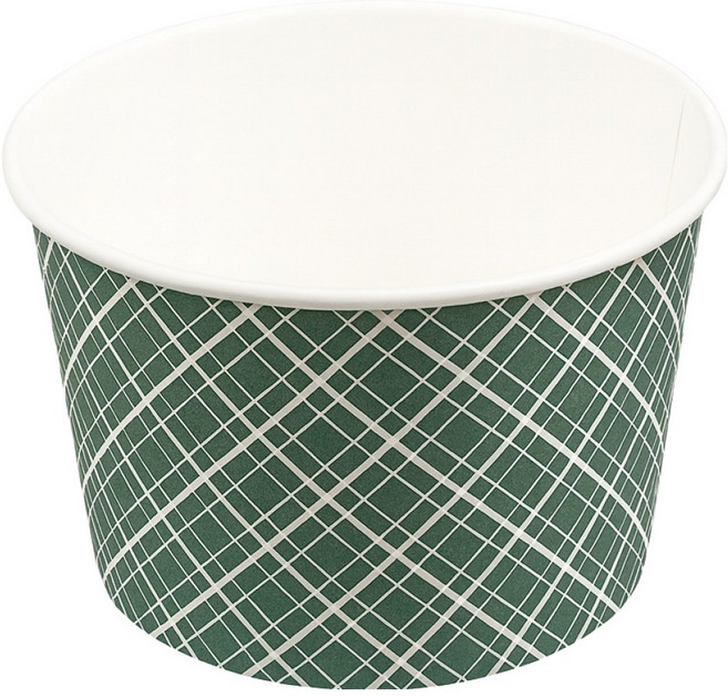 Iroul Saenghwal 圓形印刷紙碗 850ml 綠色, 100個, 1入