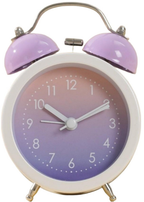 Couselect 高顏值ins風桌面鬧鐘/簡約多功能機械時鐘, 暮山紫
