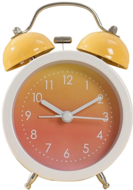Couselect 高顏值ins風桌面鬧鐘/簡約多功能機械時鐘, 日光黃