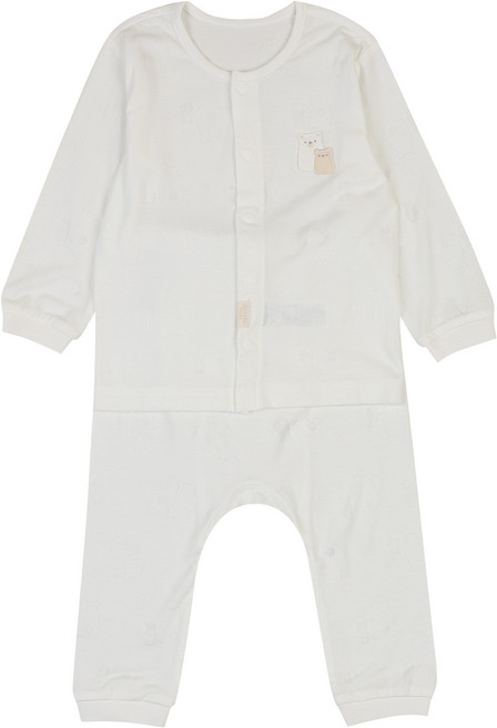 압소바 유아용 베어디 모달 내의 상하의 세트