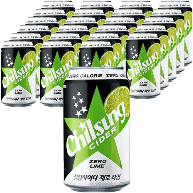 칠성사이다 제로 라임, 355ml, 24개