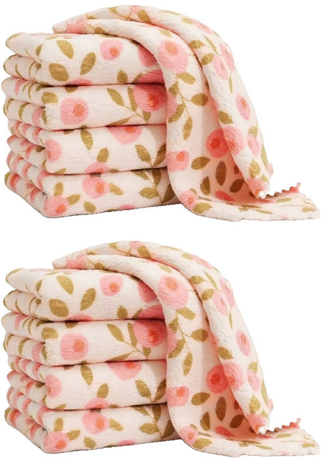 올키친 초극세사 강력 물흡수 요술행주 핑크 플라워, 10개