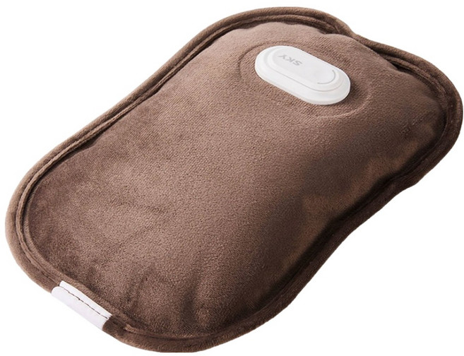 SKY 케어 모노웜 충전식 무선 온수 찜질팩, SKY-CA-HP01, 브라운