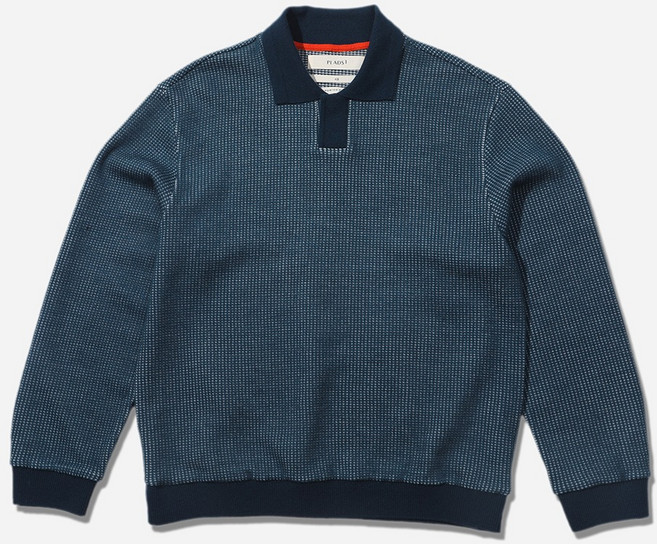 플라즈 티아이포맨 투톤 와플 카라 티셔츠 M236CTS10