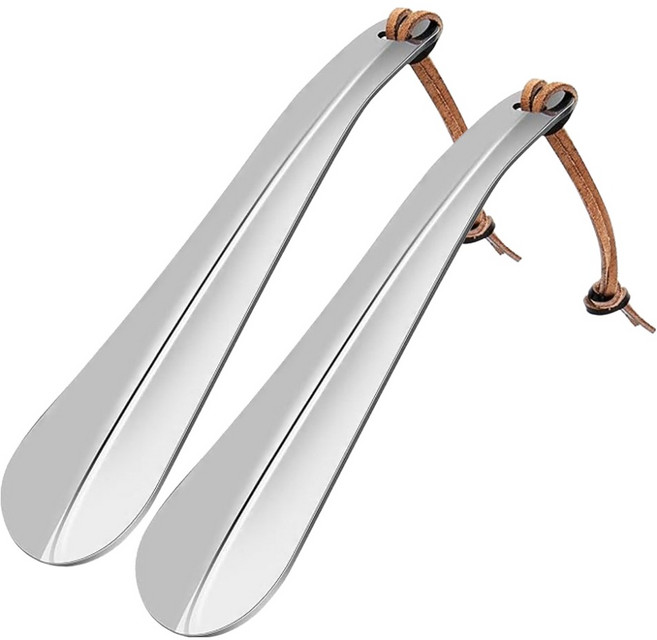 모나코올리브 스텐 신발 구두 주걱, 실버, 2개