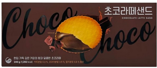 플러스제주 초코 라떼샌드 30p, 1개, 240g
