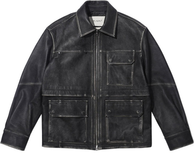 플라즈 티아이포맨 남성용 DAMAGE 레더 자켓 M236CLT002M