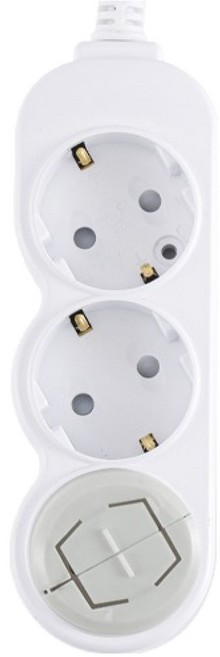 에코파워탭 국내 제조 일반 접지 멀티탭 3구 EPM 103, 2m, 화이트, 1개