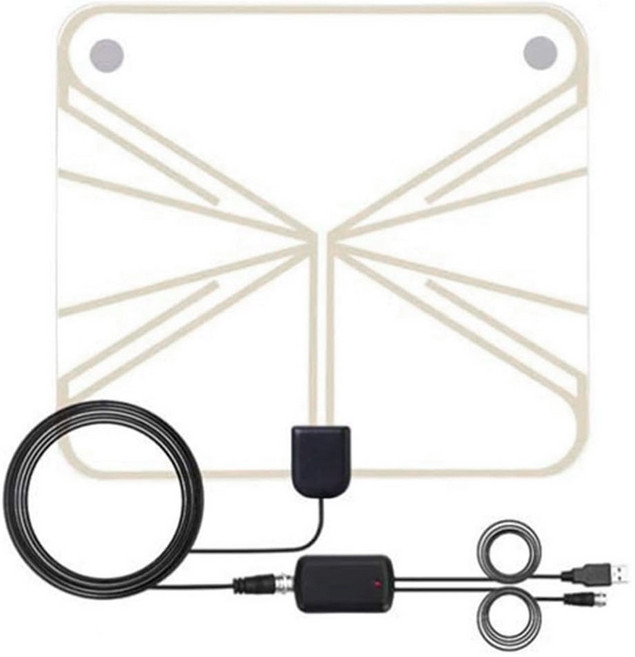 랜스타 4K UHD 지상파 디지털 TV 안테나 실내 수신기 + 증폭기 세트, LS-UHANT, 1개