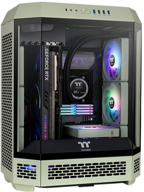 thermaltake 曜越 機殼, The Tower 600(抹茶綠), 1個
