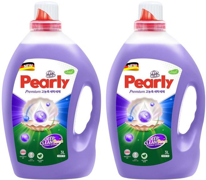 펄리 뉴 딥클린 9중효소 액상세제 본품 3L, 2개