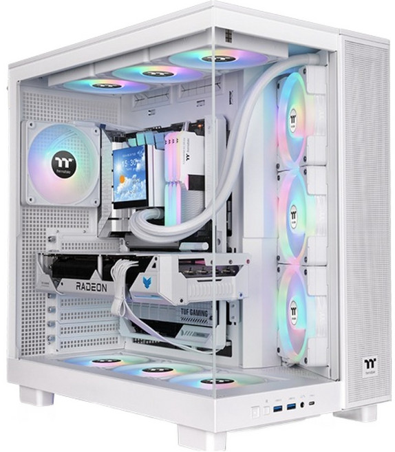 써멀테이크 케이스, View 380 XL TG ARGB(스노우), 1개